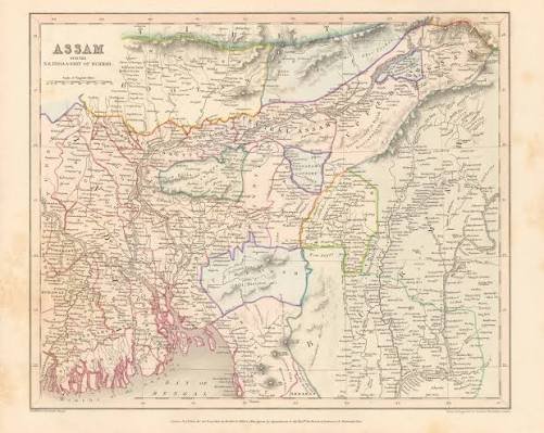 Historical Map of Assam