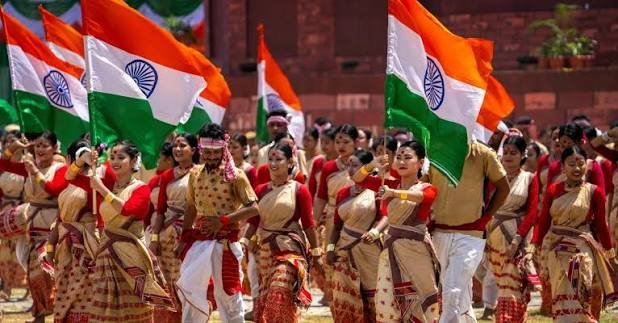 Indian Flag in Assam